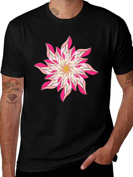 Floral Print Black T-Shirt