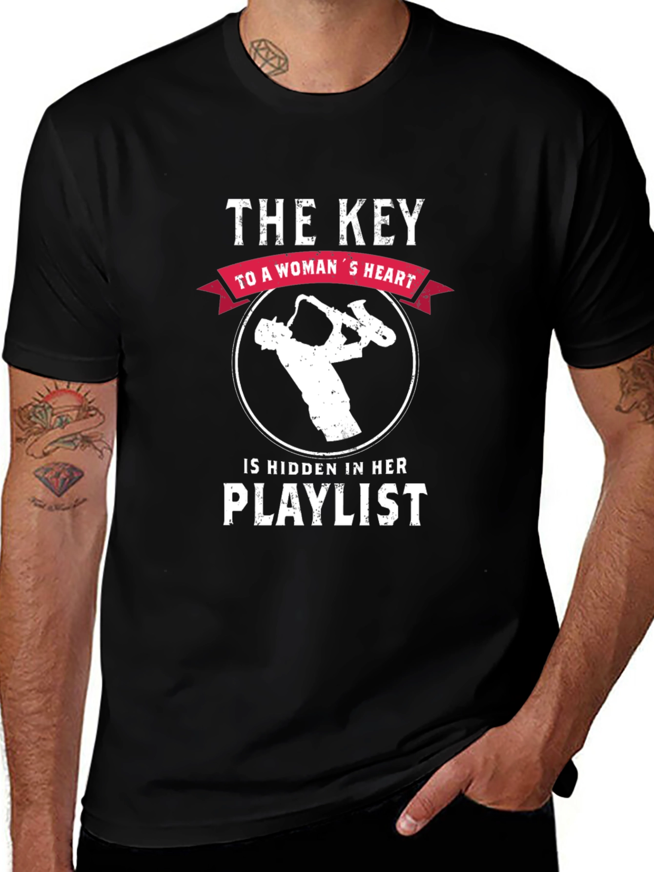 Musical Heartbeat Tee: Key to a Womans Heart T-Shirt