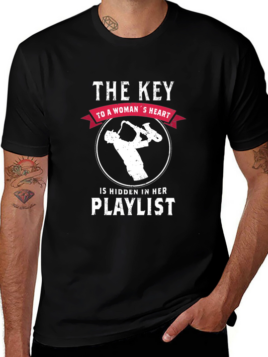 Musical Heartbeat Tee: Key to a Womans Heart T-Shirt