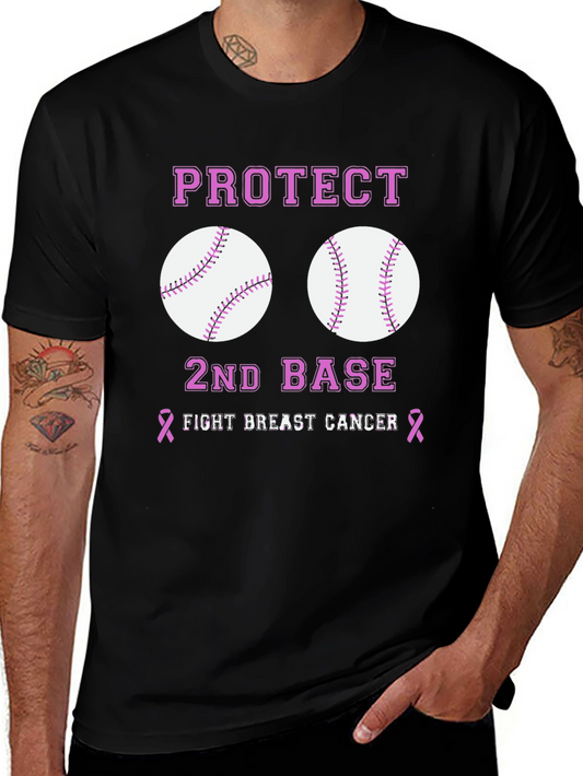Protect 2nd Base Breast Cancer Awareness T-Shirt