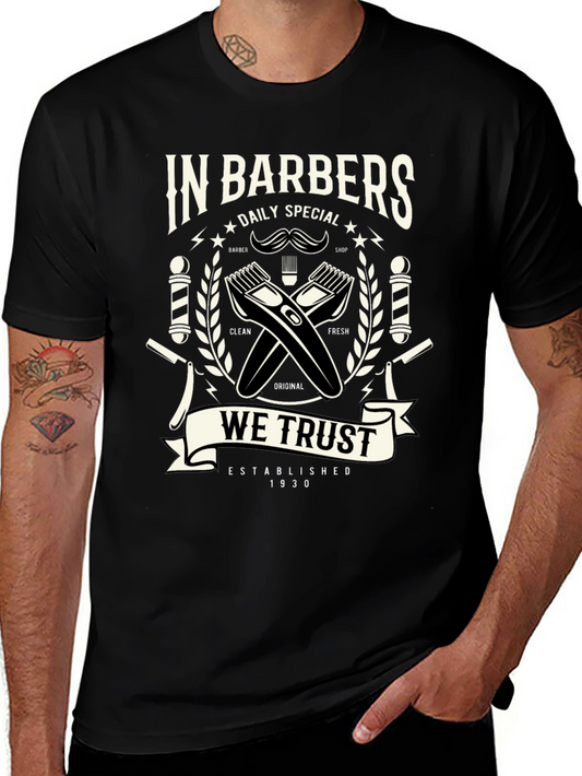 Vintage Barber Shop Graphic T-Shirt