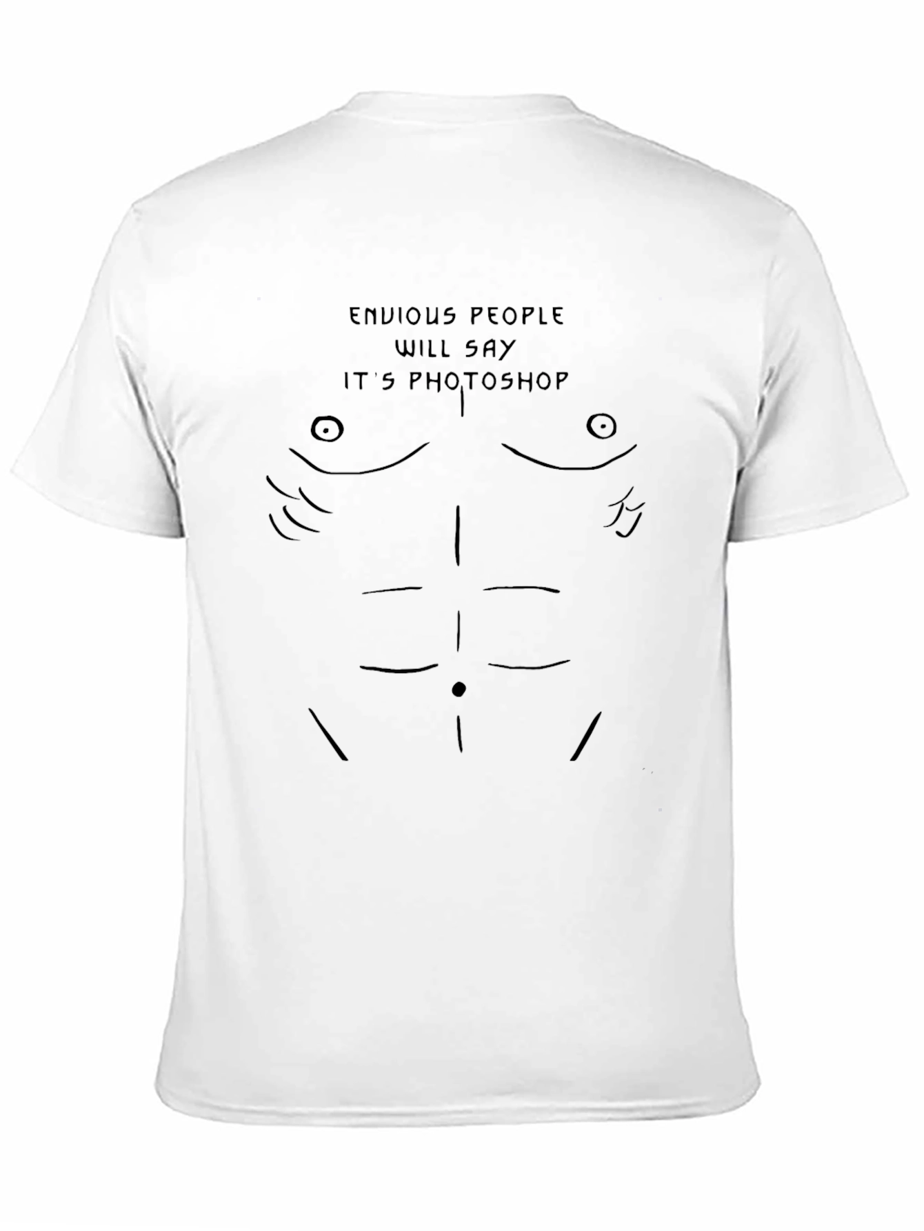 Funny Its Photoshop Abs Graphic Black T-Shirt