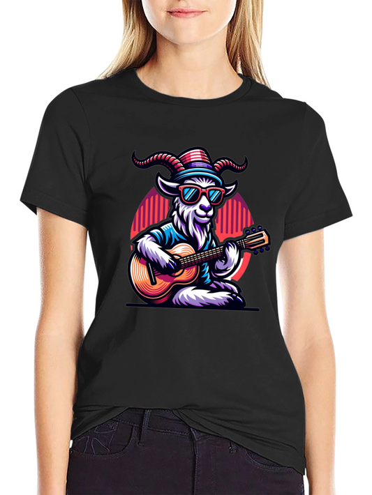 Cool Goat Guitar Player T-Shirt