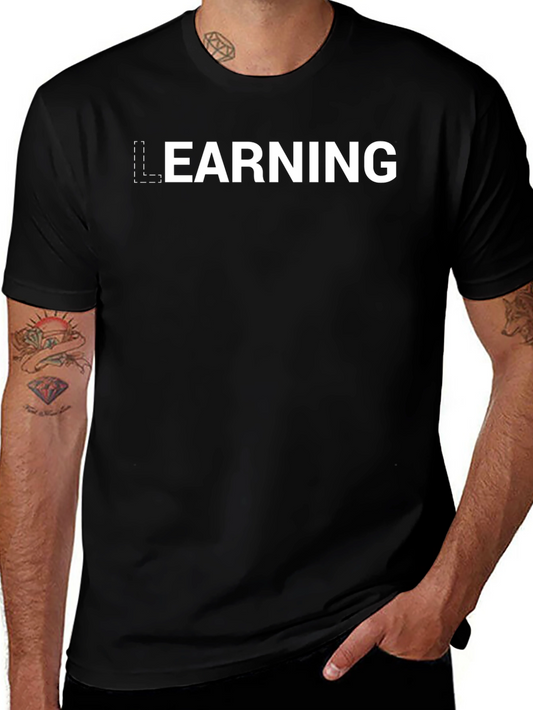 Learning Tee - Black Crew Neck