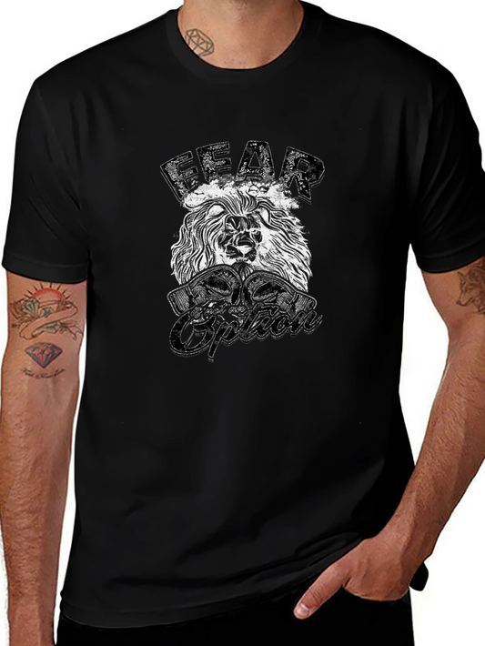 Fear is an Option Lion Graphic Tee