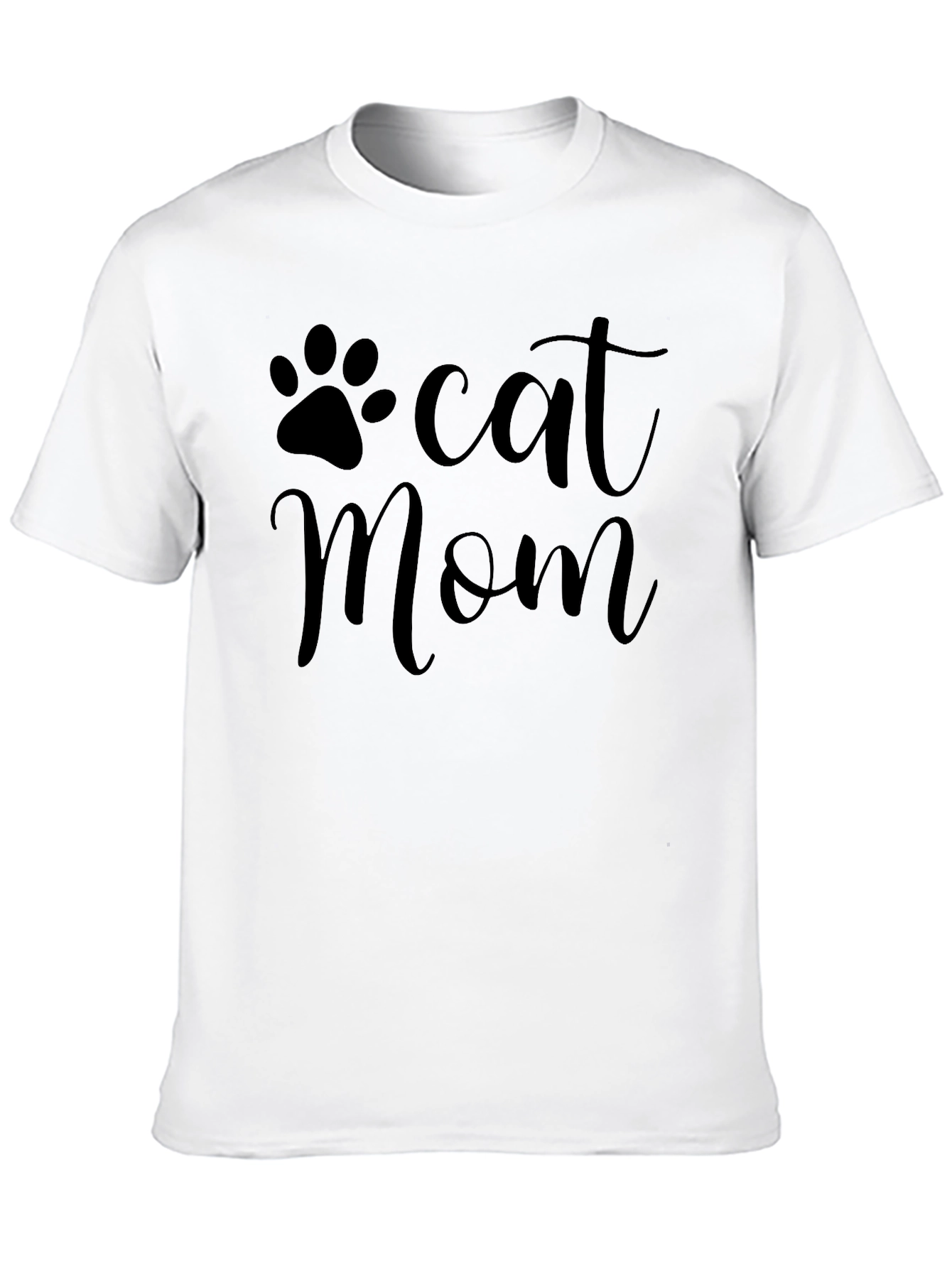 Cat Mom T-Shirt - Paw Print Graphic Tee