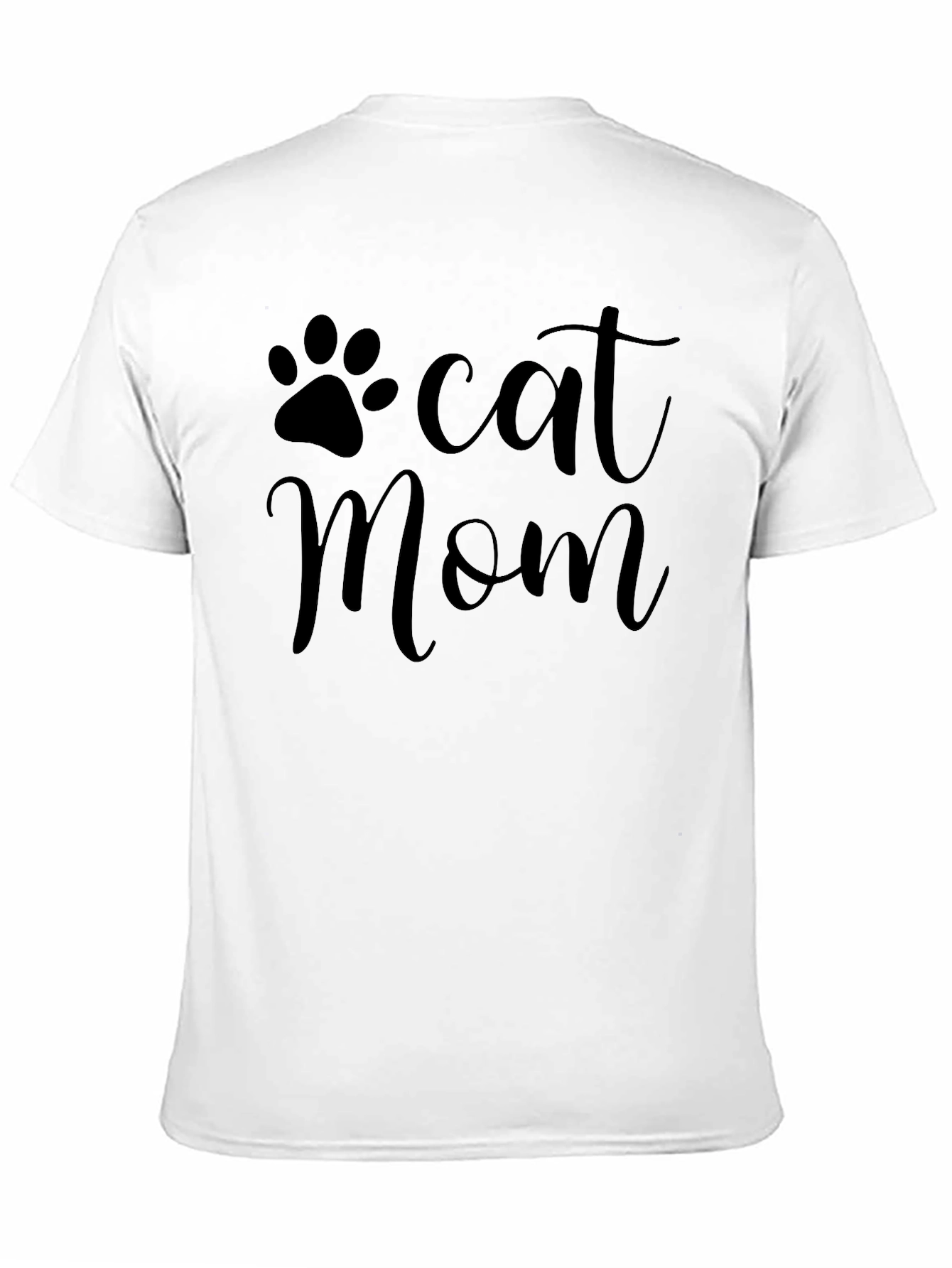 Cat Mom T-Shirt - Paw Print Graphic Tee