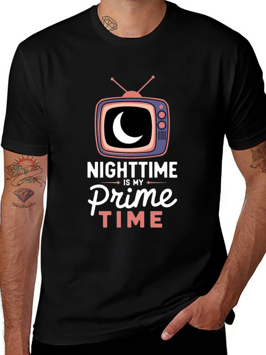 Nighttime is My Prime Time T-Shirt - Retro TV Design
