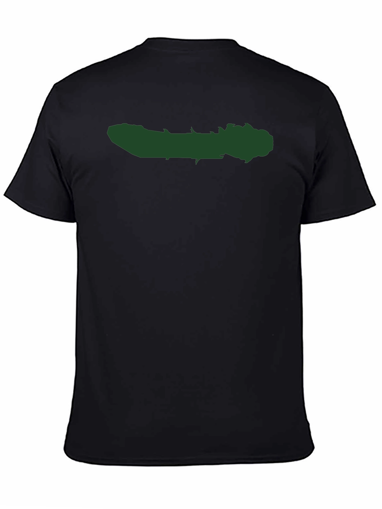 Black T-Shirt with Green Graphic Print