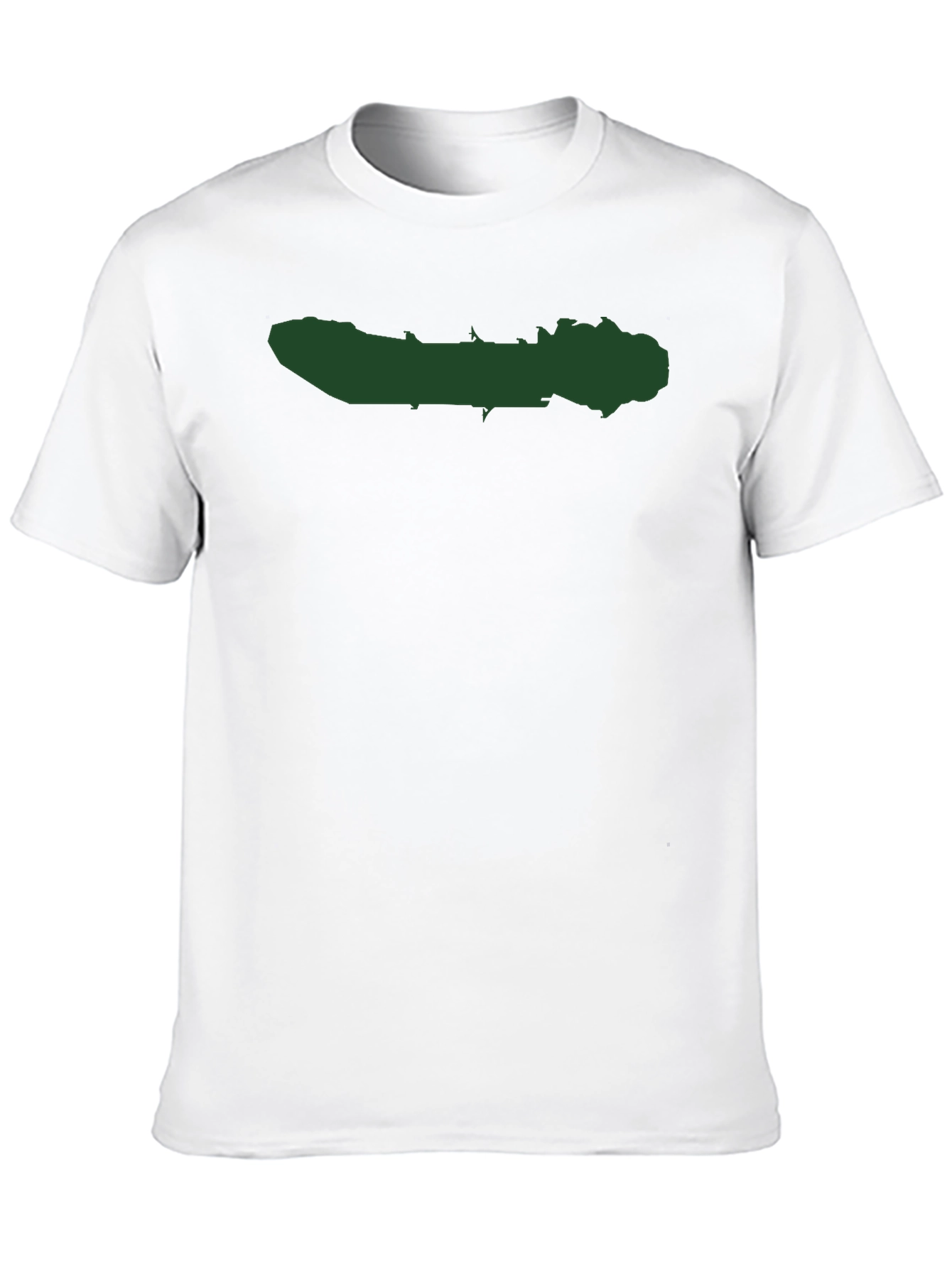 Black T-Shirt with Green Graphic Print