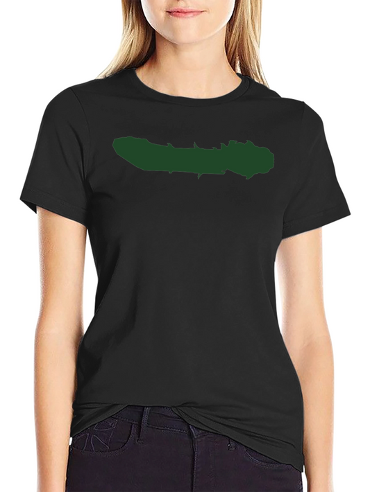 Black T-Shirt with Green Graphic Print