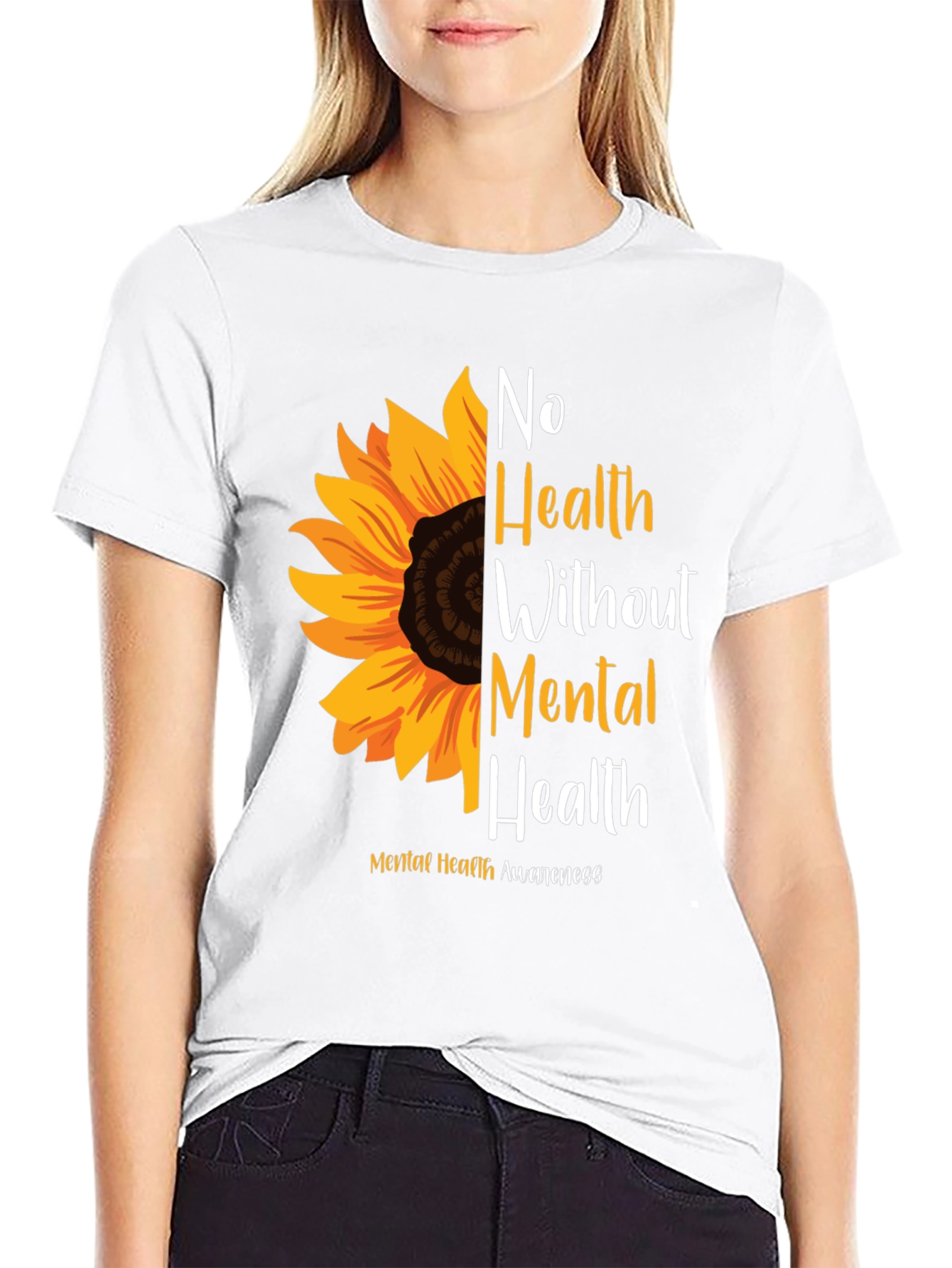 Mental Health Awareness Sunflower T-Shirt