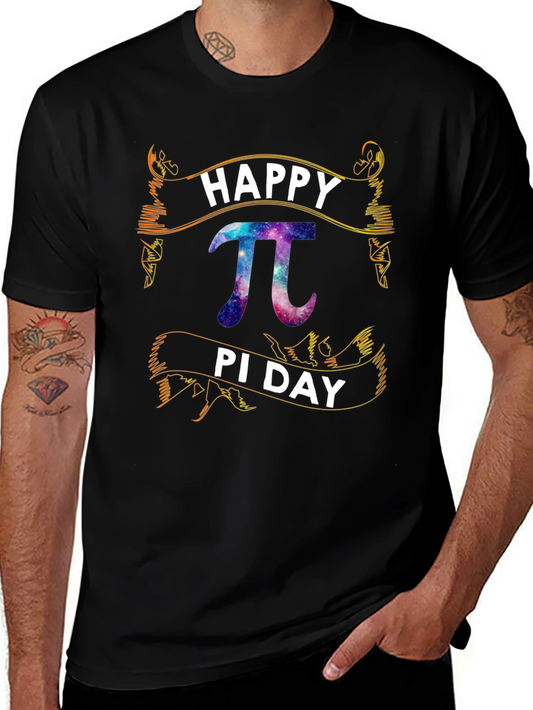 Happy Pi Day T-Shirt - Black Graphic Tee Math Lover