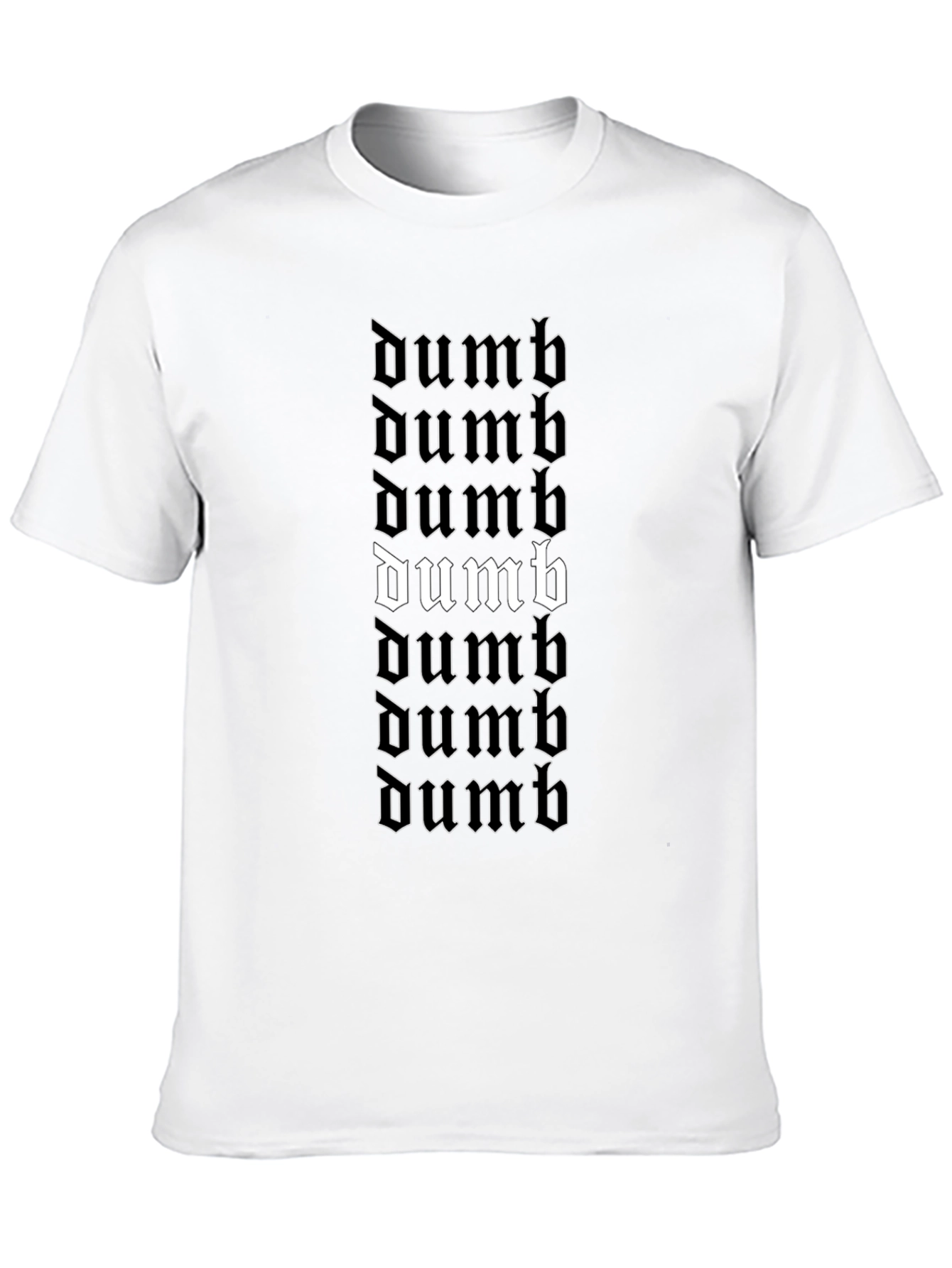 Dumb Graphic Print Black T-Shirt