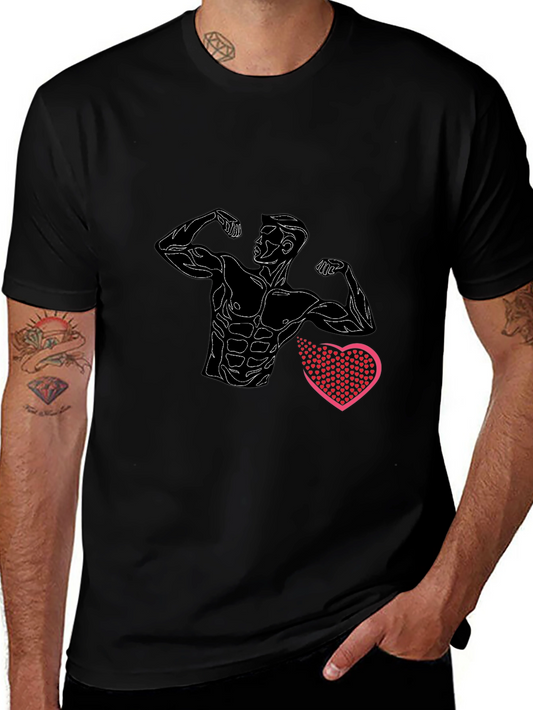 Muscle Man Heart T-Shirt