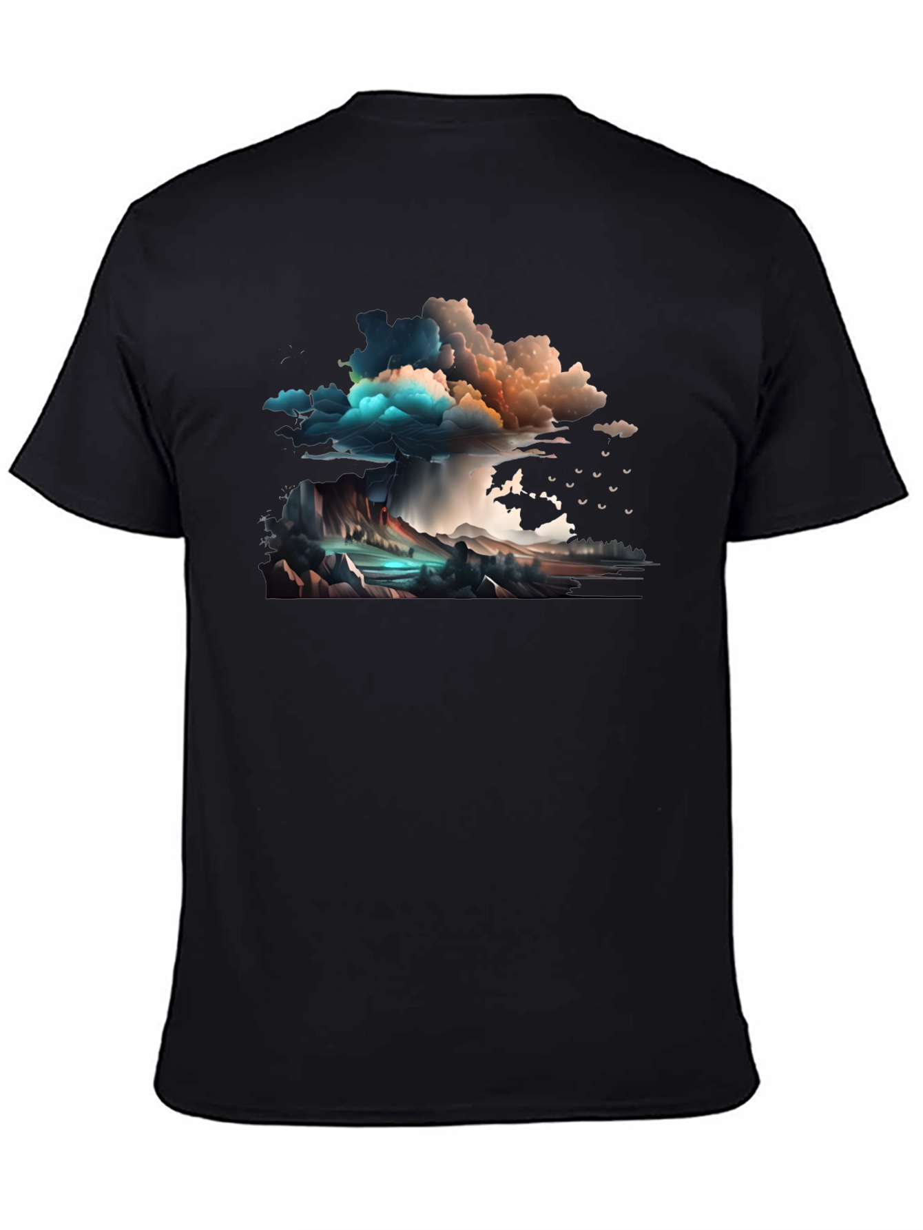 Stormy Sky Graphic Tee - Artistic Design