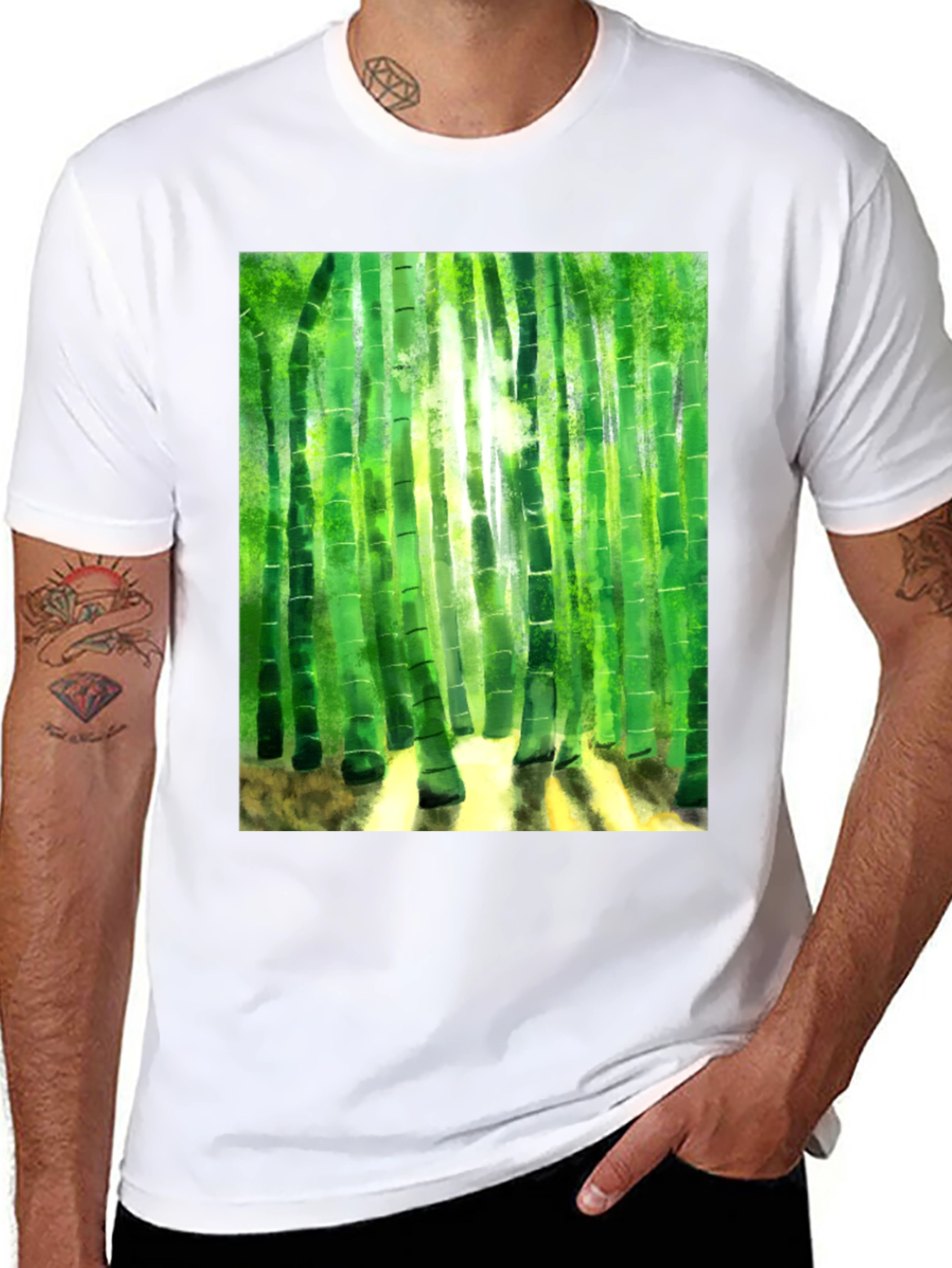 Bamboo Forest Graphic Tee - Nature Inspired Design