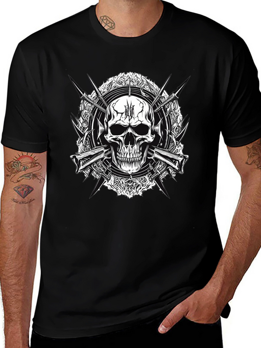 Skull & Swords Graphic T-Shirt - Edgy Design