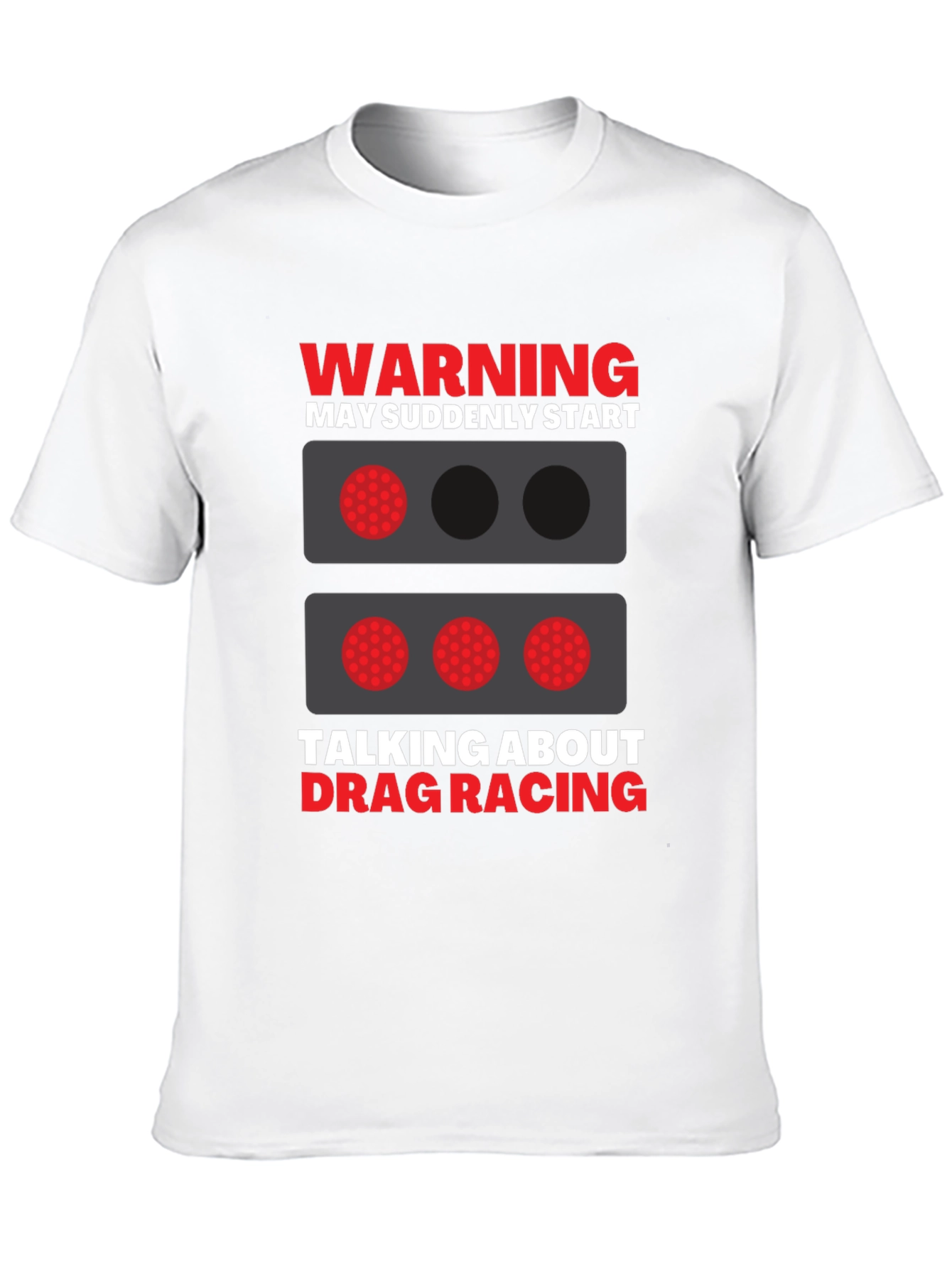 Drag Racing Warning Graphic T-Shirt