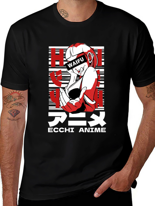 Waifu Ecchi Anime T-Shirt - Black