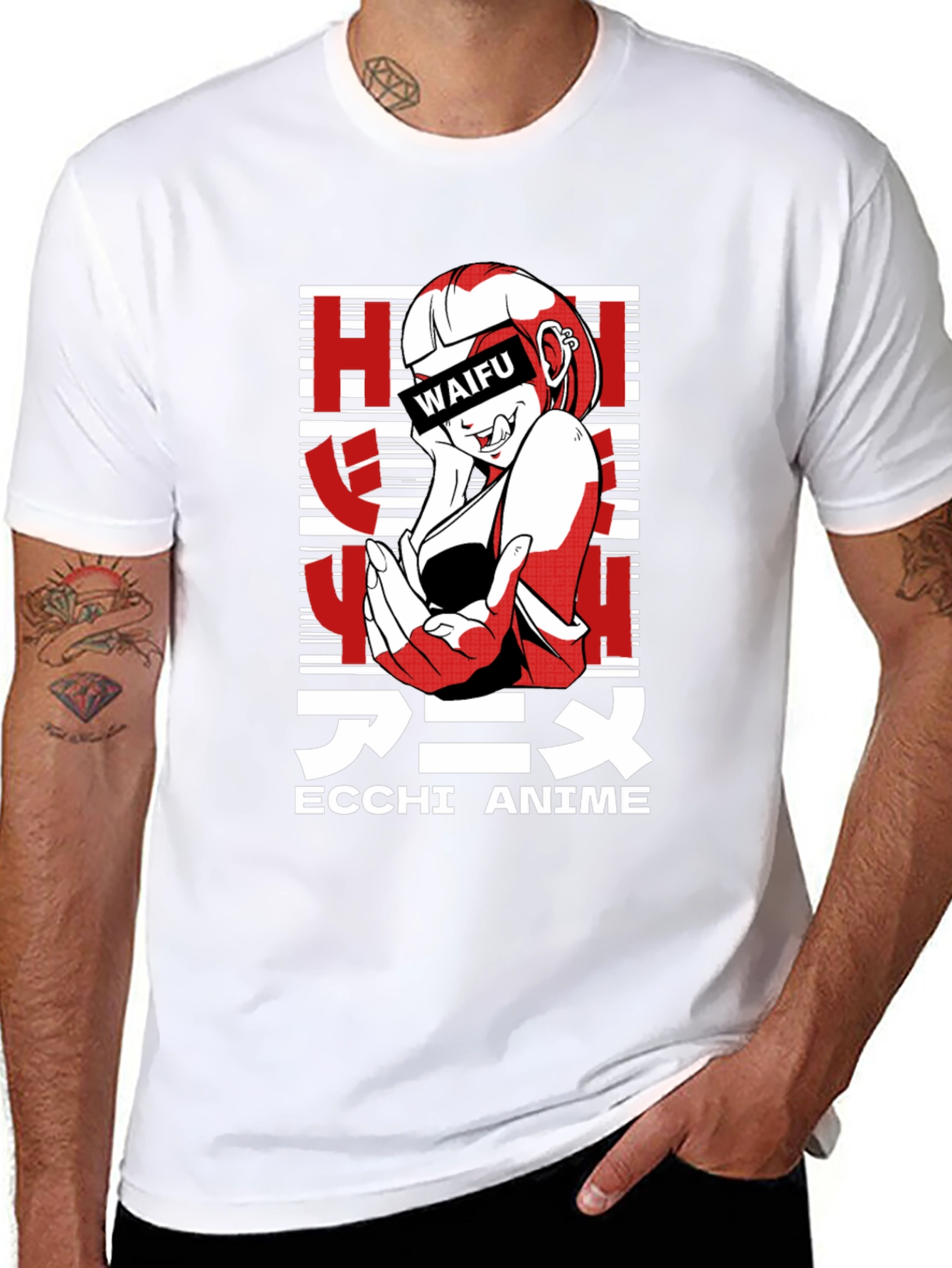 Waifu Ecchi Anime T-Shirt - Black