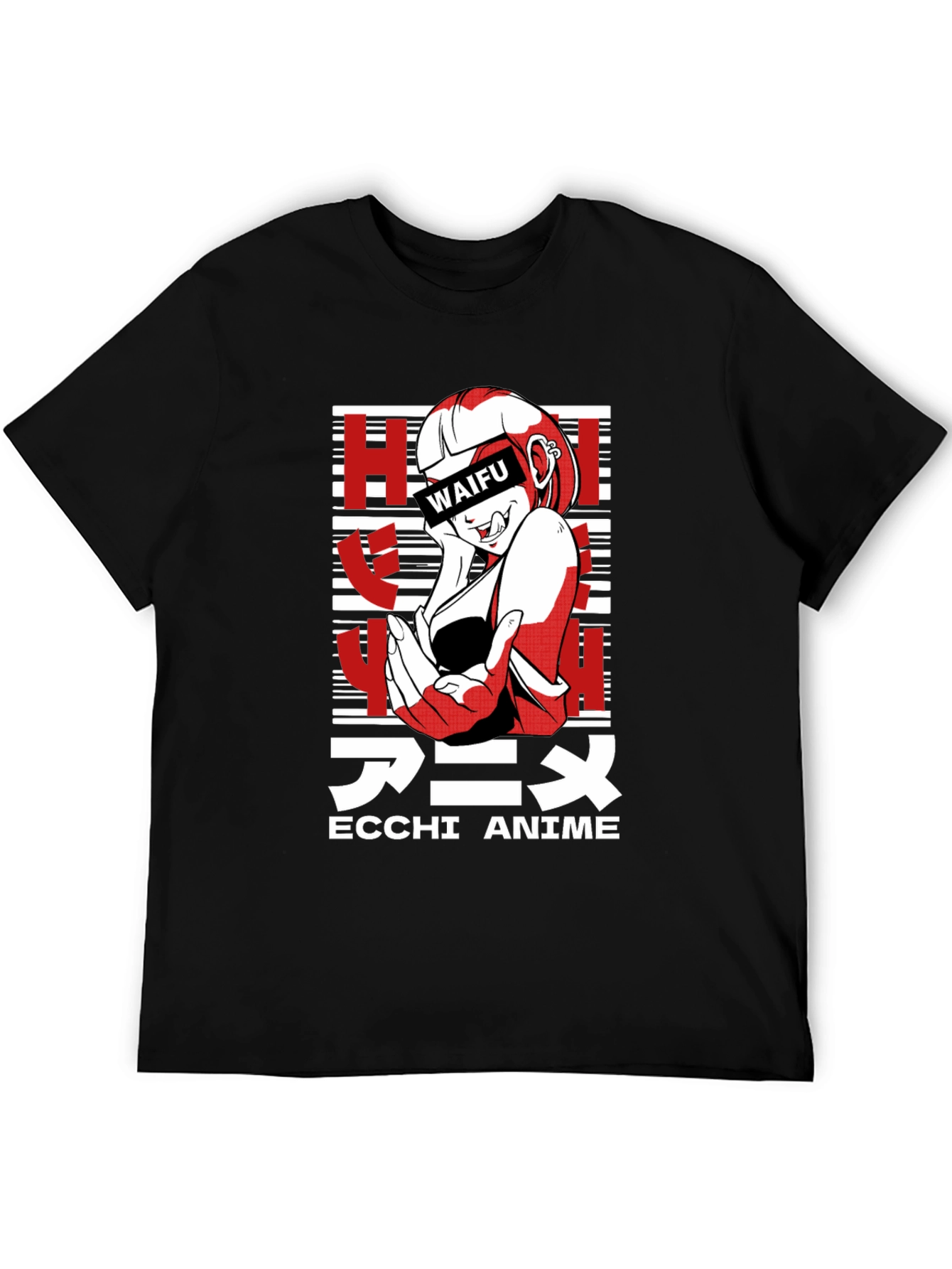 Waifu Ecchi Anime T-Shirt - Black