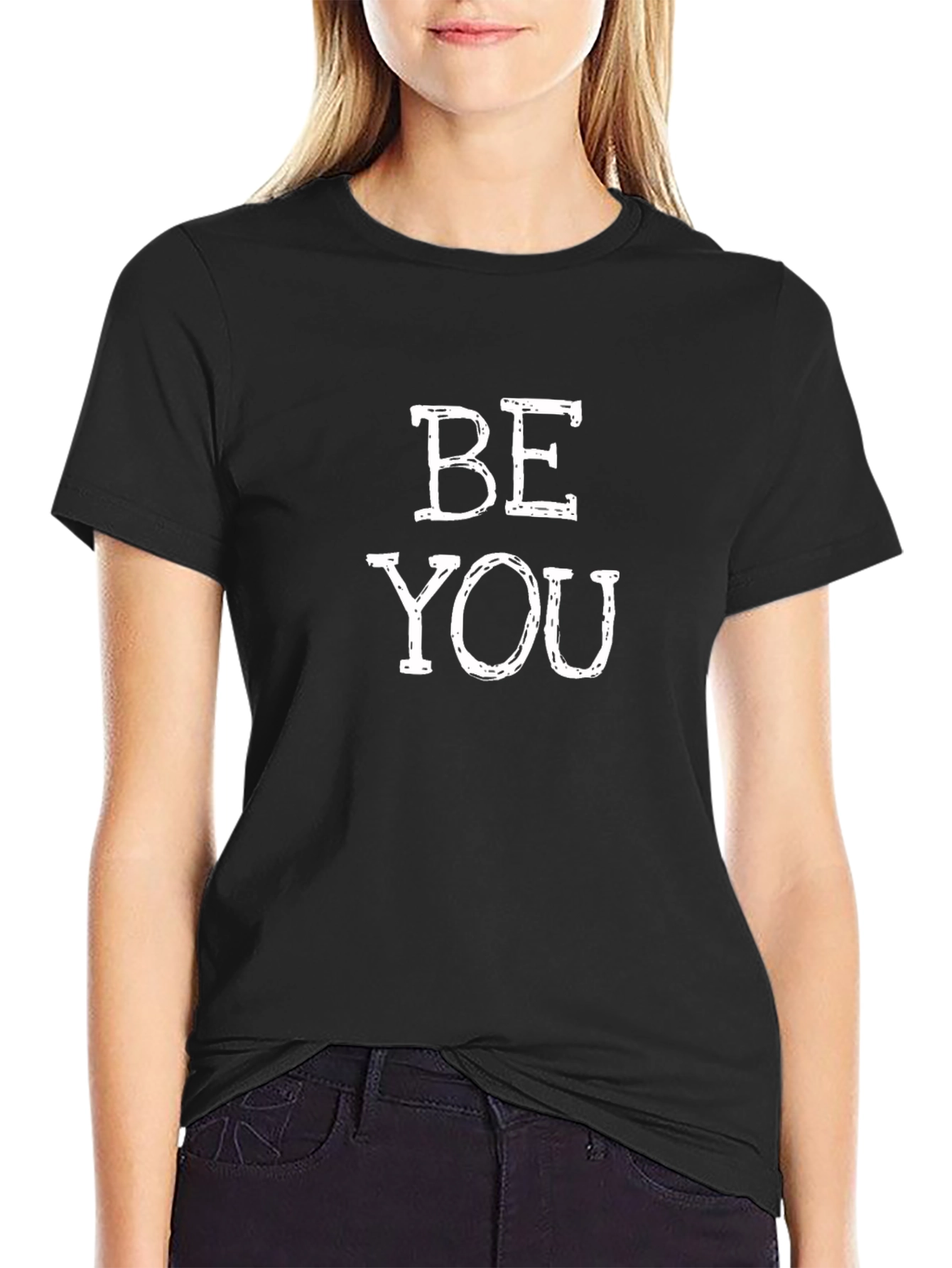 Be You Black Graphic T-Shirt