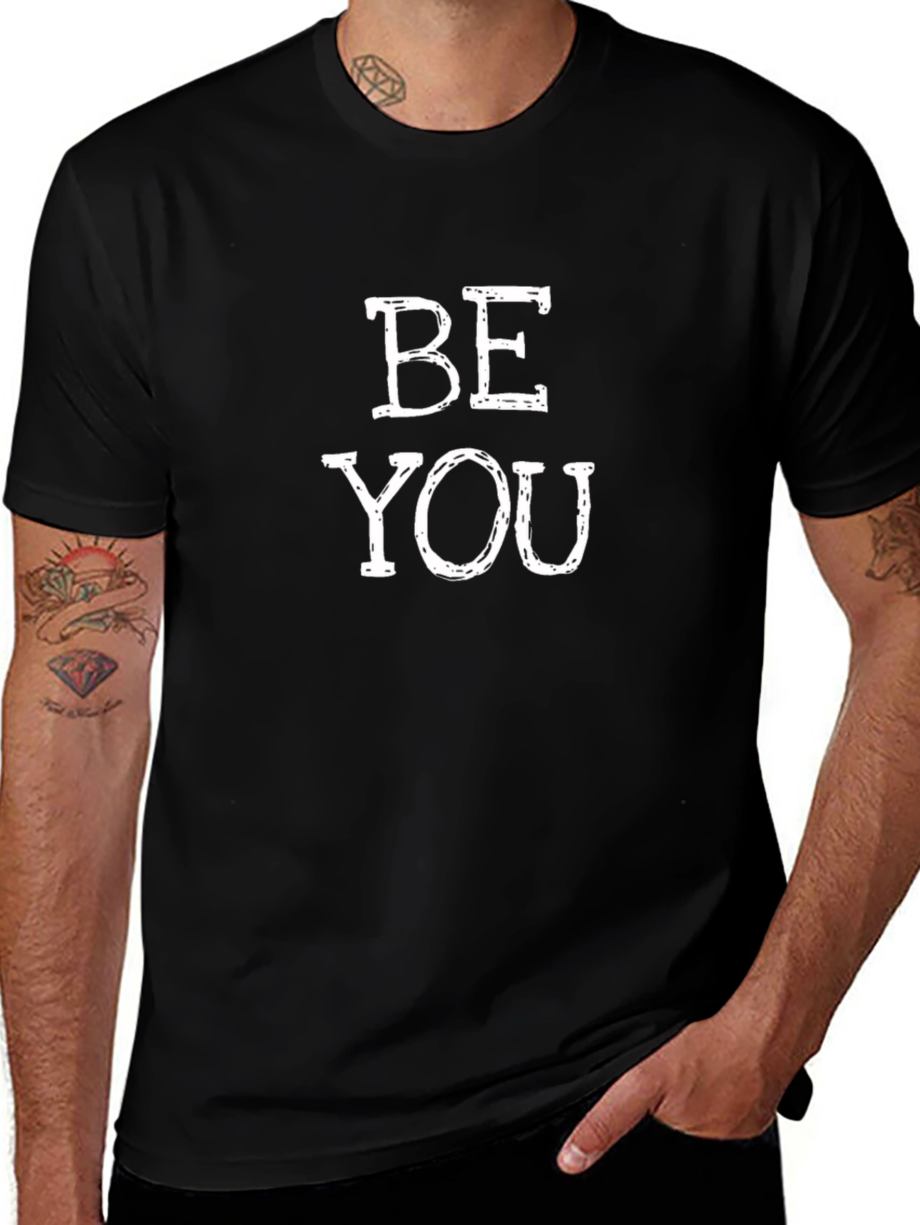 Be You Black Graphic T-Shirt