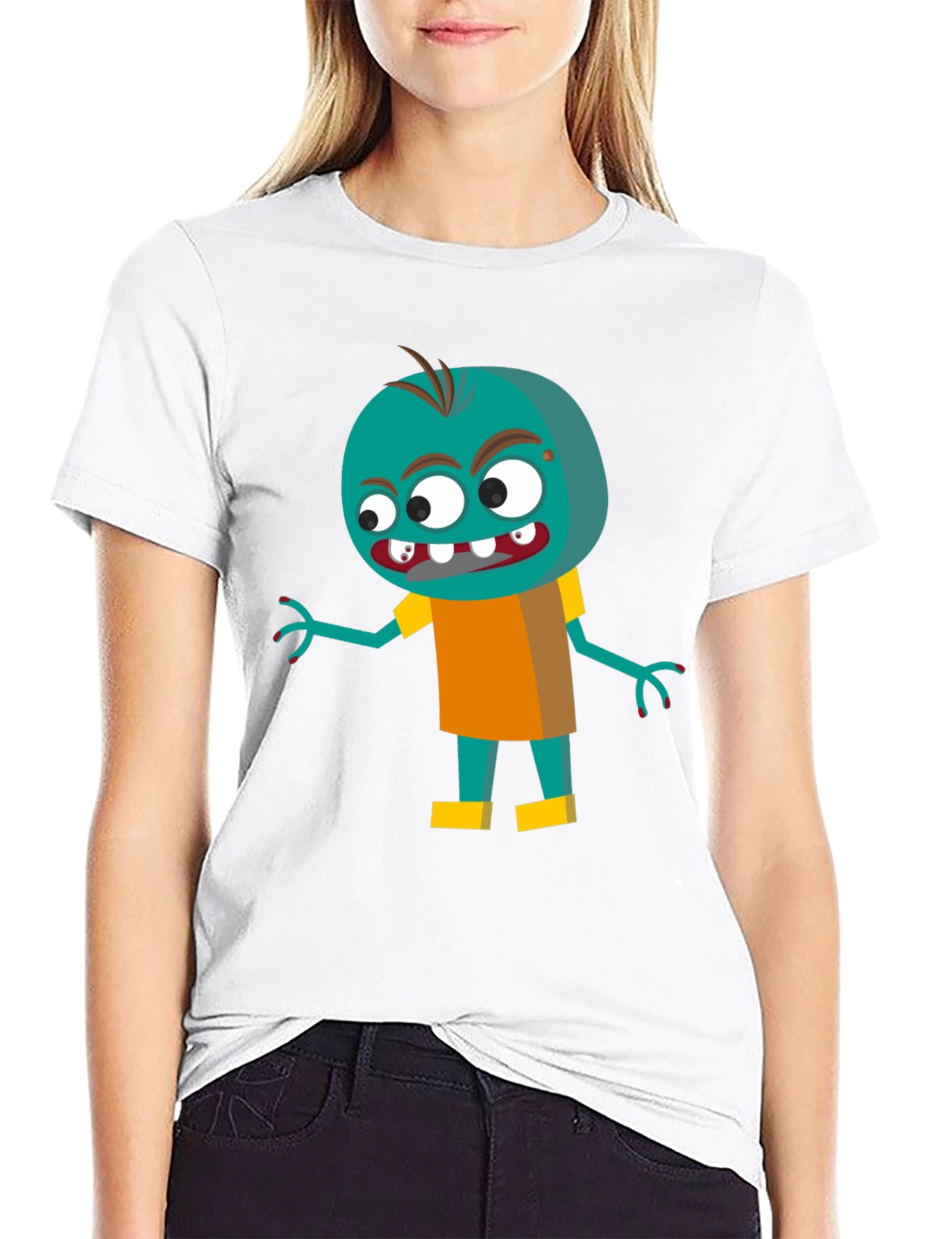 Cartoon Zombie Graphic Tee - Fun & Spooky!