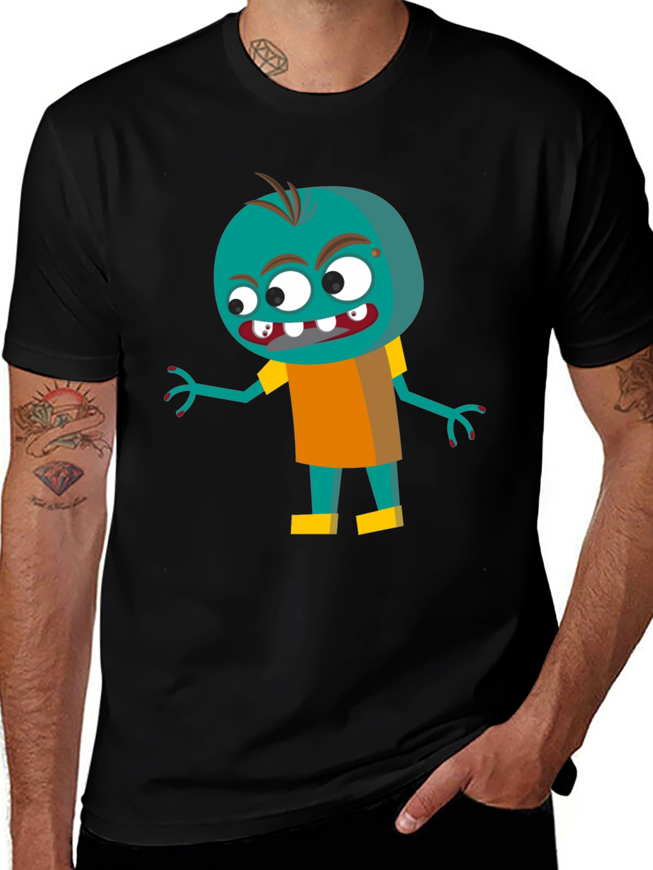 Cartoon Zombie Graphic Tee - Fun & Spooky!