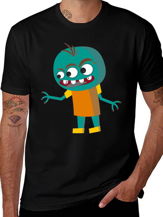 Cartoon Zombie Graphic Tee - Fun & Spooky!