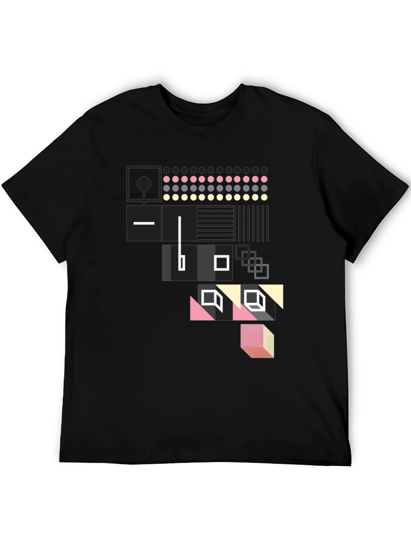 Abstract Graphic Tee - Modern Geometric Print