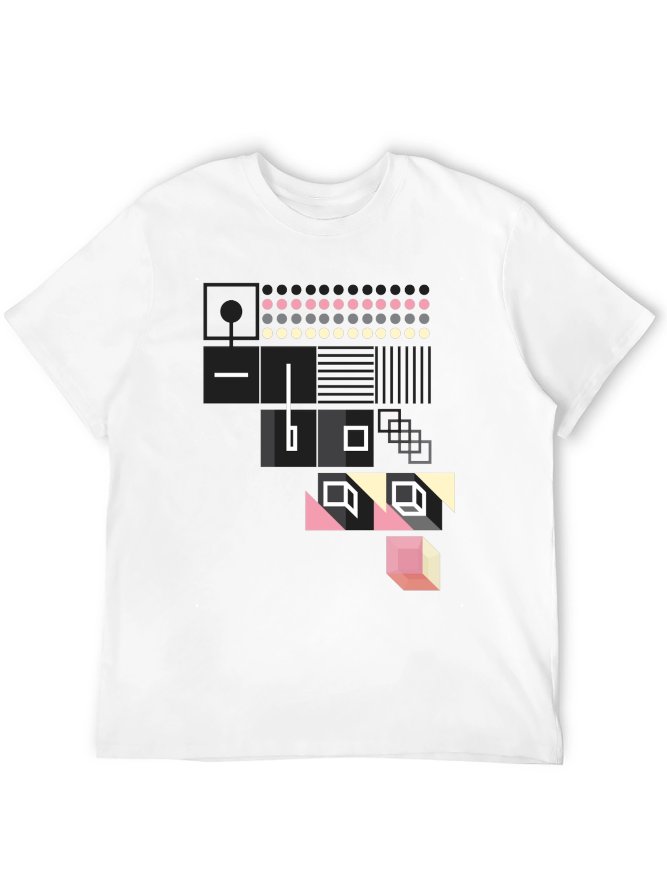 Abstract Graphic Tee - Modern Geometric Print