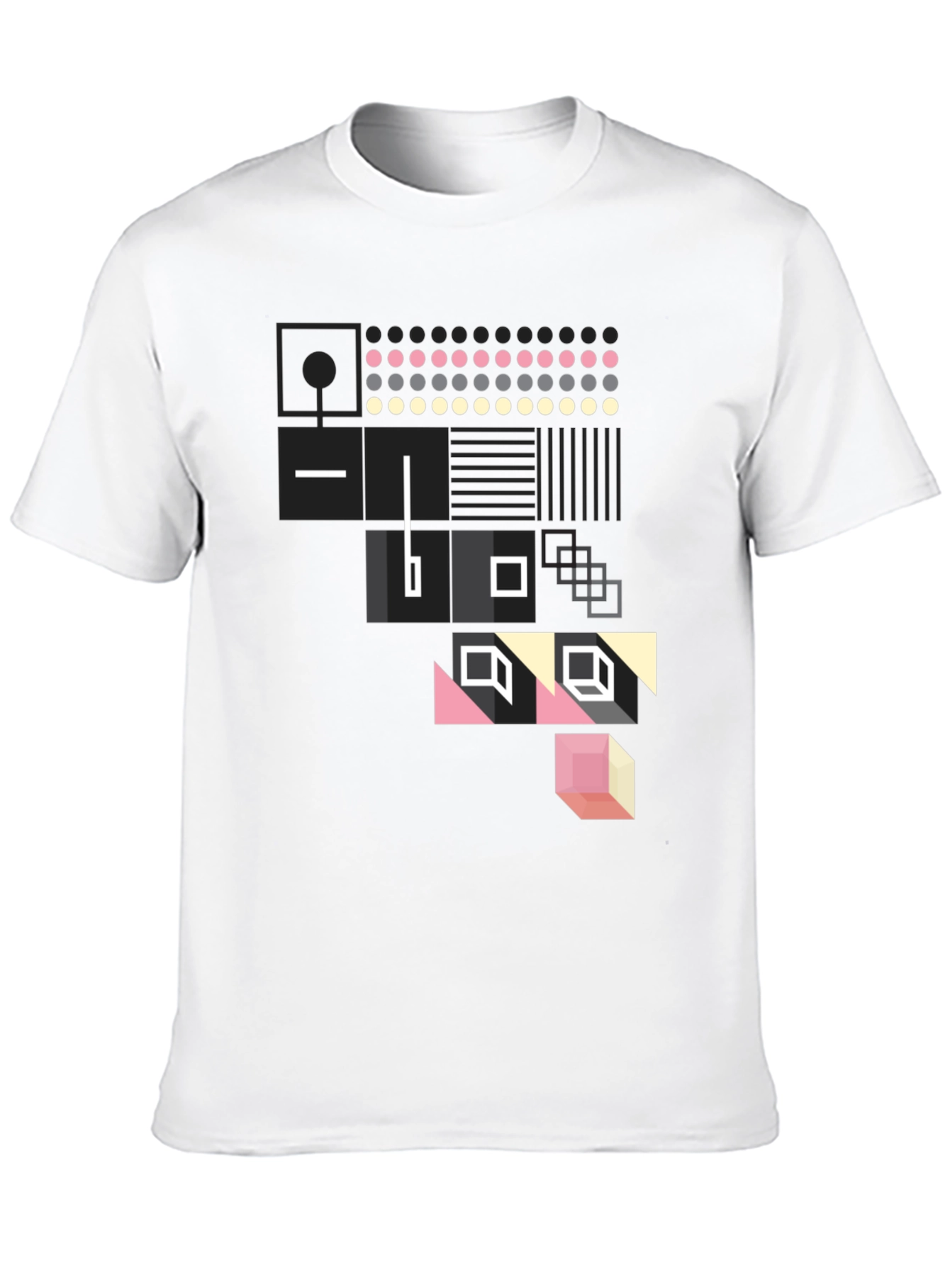 Abstract Graphic Tee - Modern Geometric Print