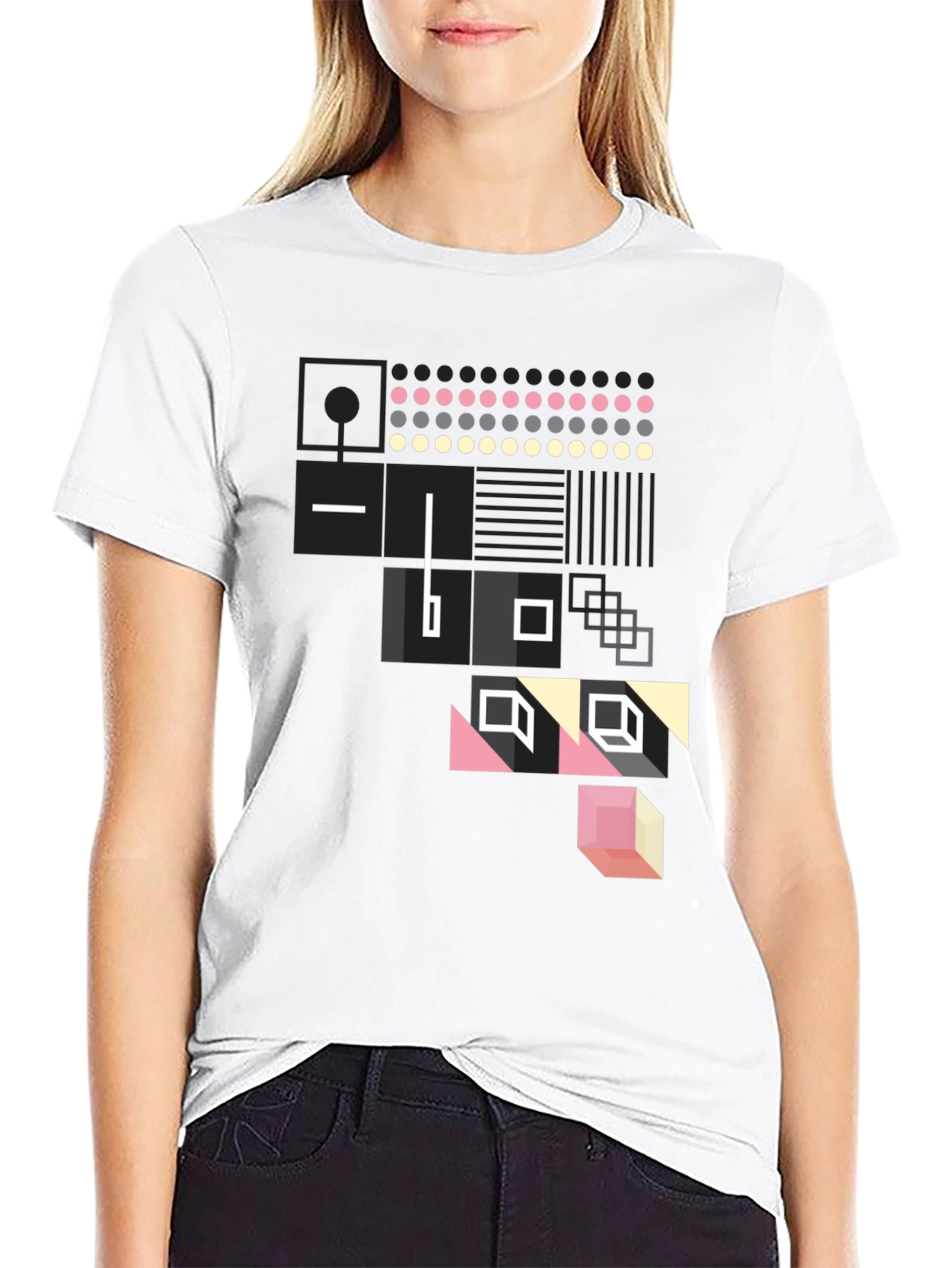 Abstract Graphic Tee - Modern Geometric Print