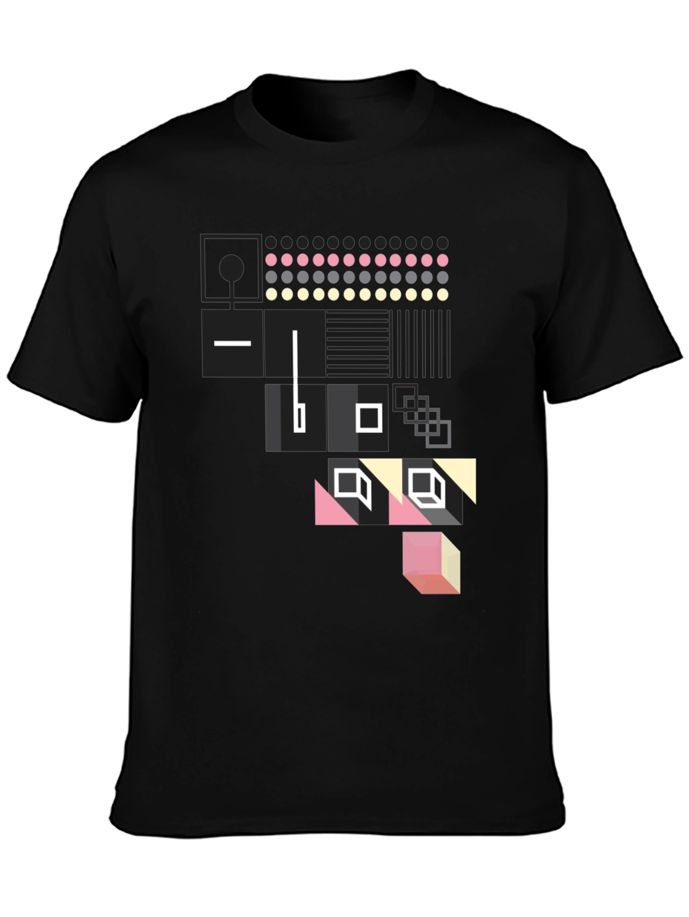 Abstract Graphic Tee - Modern Geometric Print