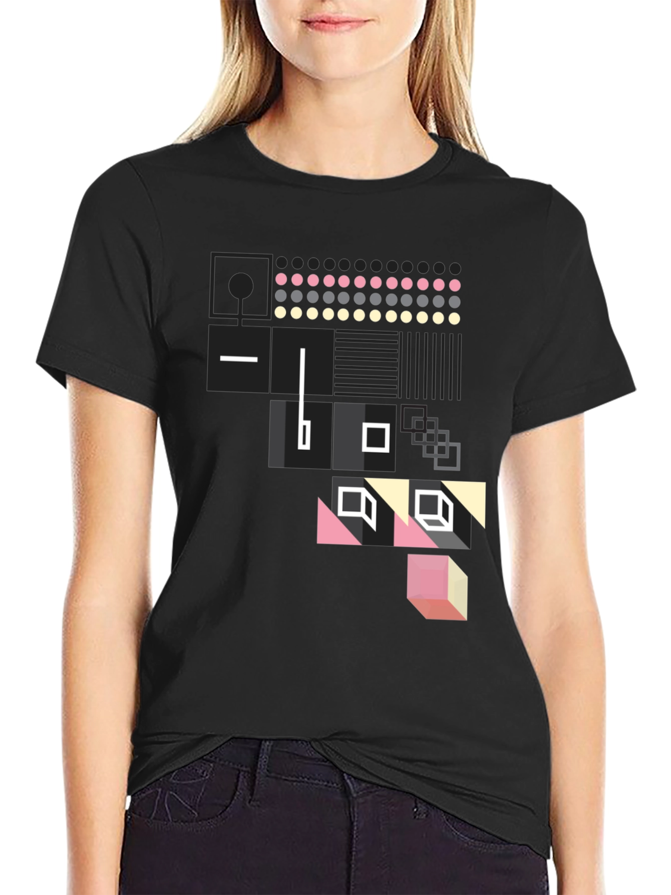 Abstract Graphic Tee - Modern Geometric Print