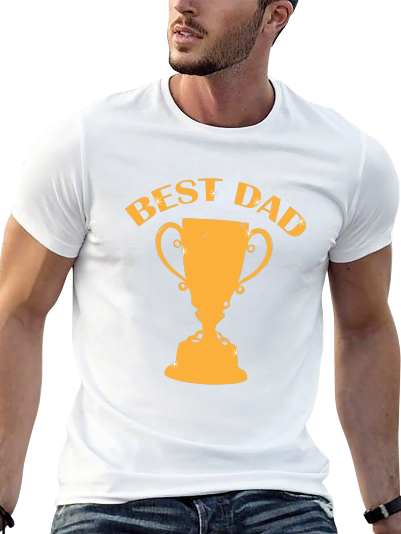 Best Dad Trophy Graphic Tee - Fathers Day Gift