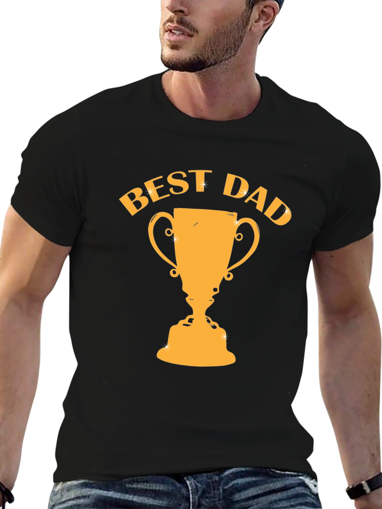 Best Dad Trophy Graphic Tee - Fathers Day Gift