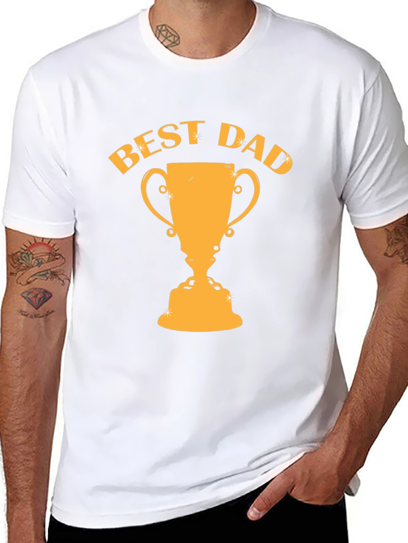 Best Dad Trophy Graphic Tee - Fathers Day Gift