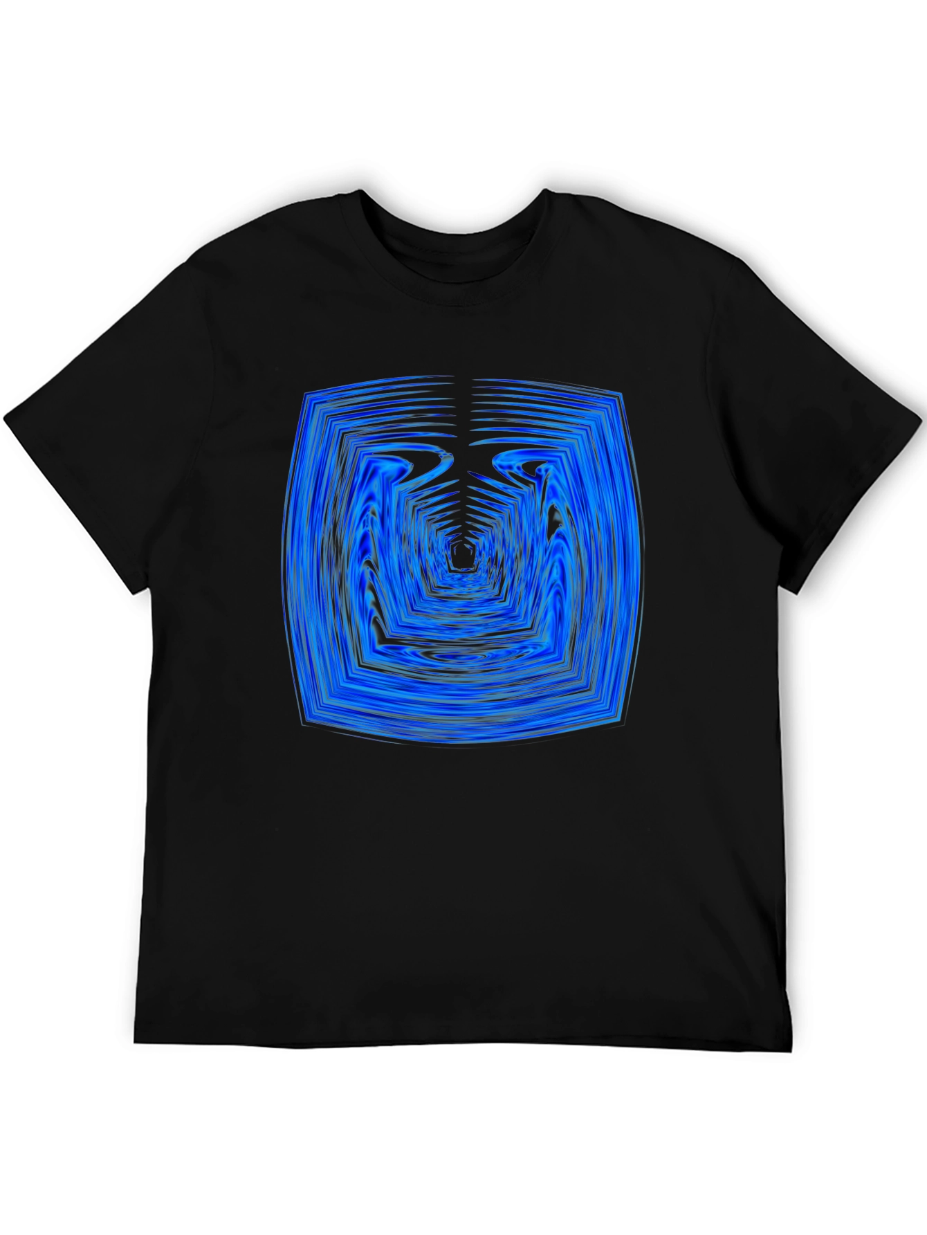 Abstract Tunnel Graphic Tee - Modern Black T-Shirt