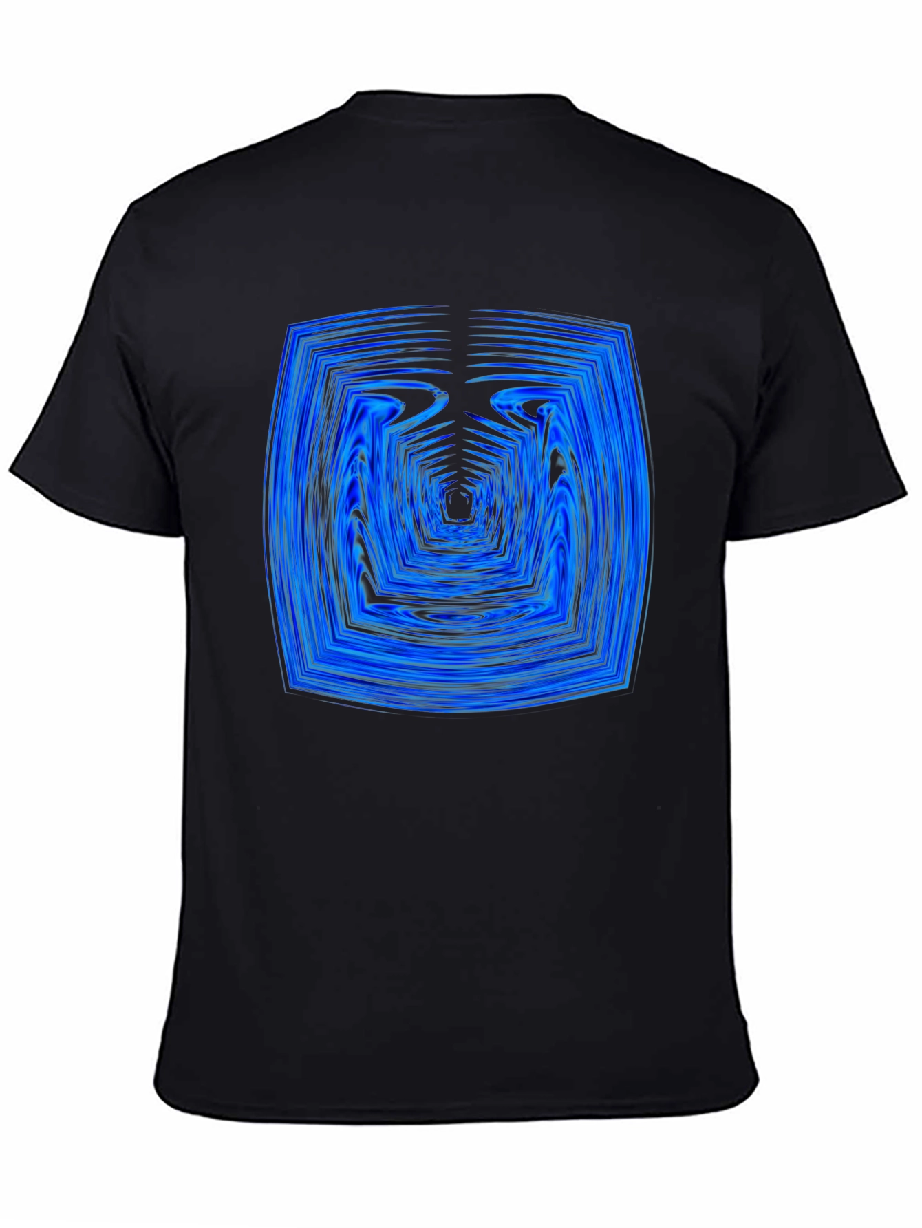 Abstract Tunnel Graphic Tee - Modern Black T-Shirt