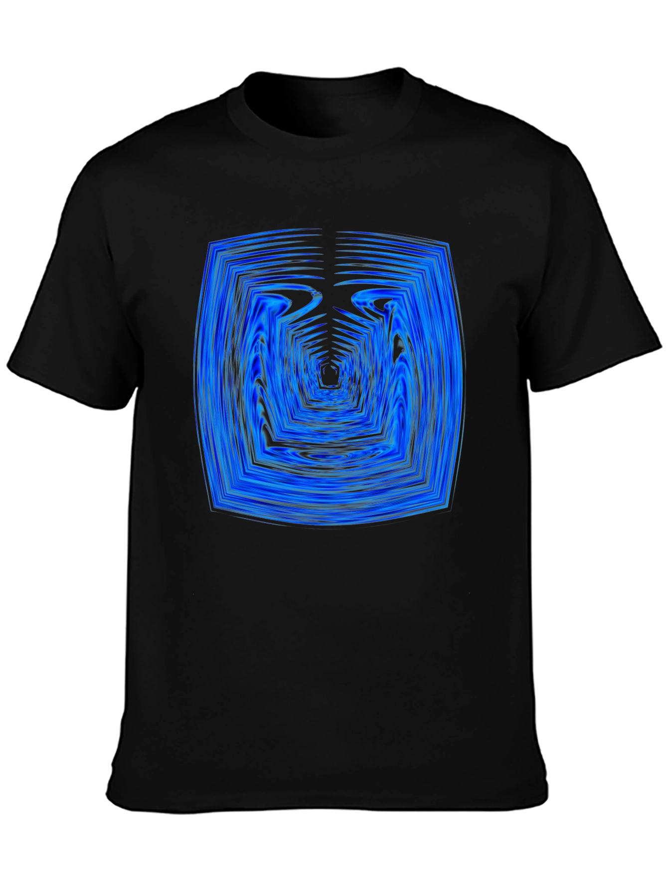 Abstract Tunnel Graphic Tee - Modern Black T-Shirt