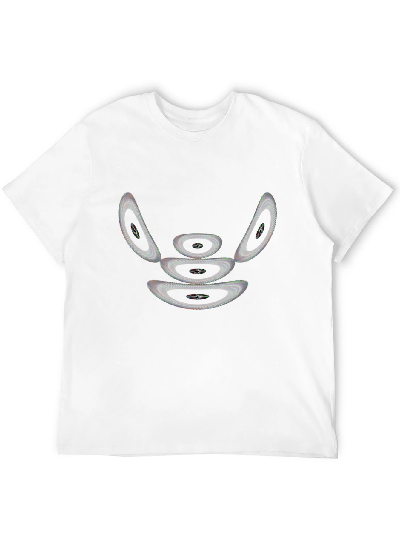 Abstract Geometric Design Black T-Shirt