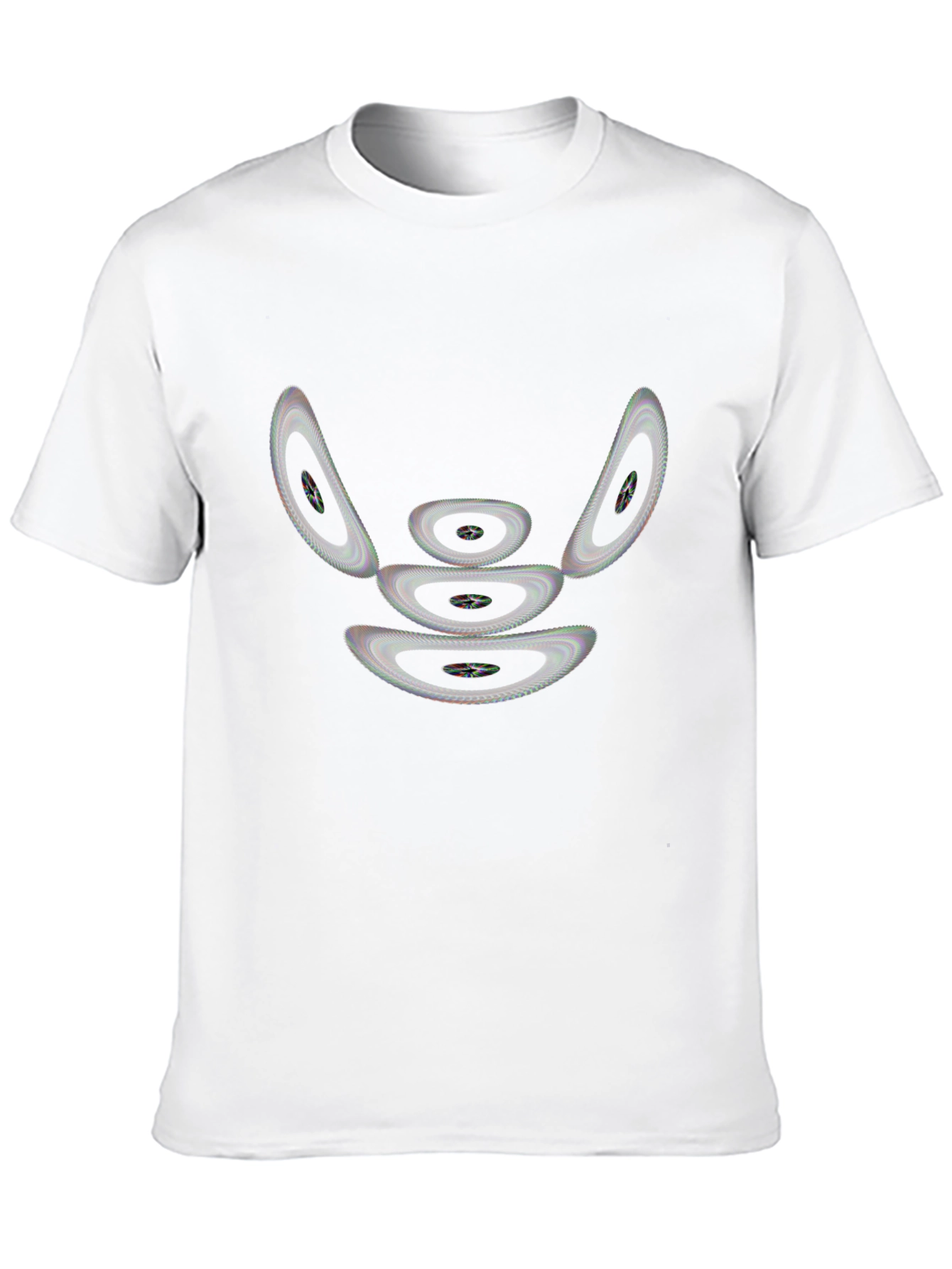 Abstract Geometric Design Black T-Shirt
