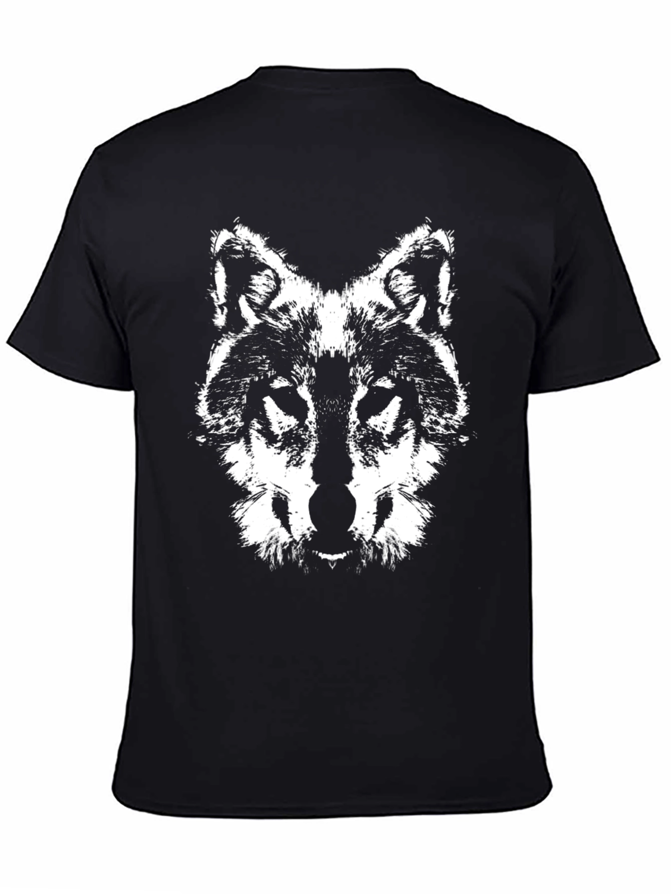 Wolf Graphic Tee - Black Cotton T-Shirt