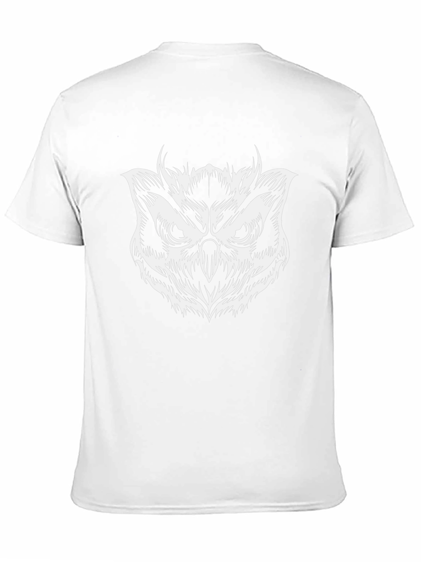 Mens Black T-Shirt with Owl Graphic