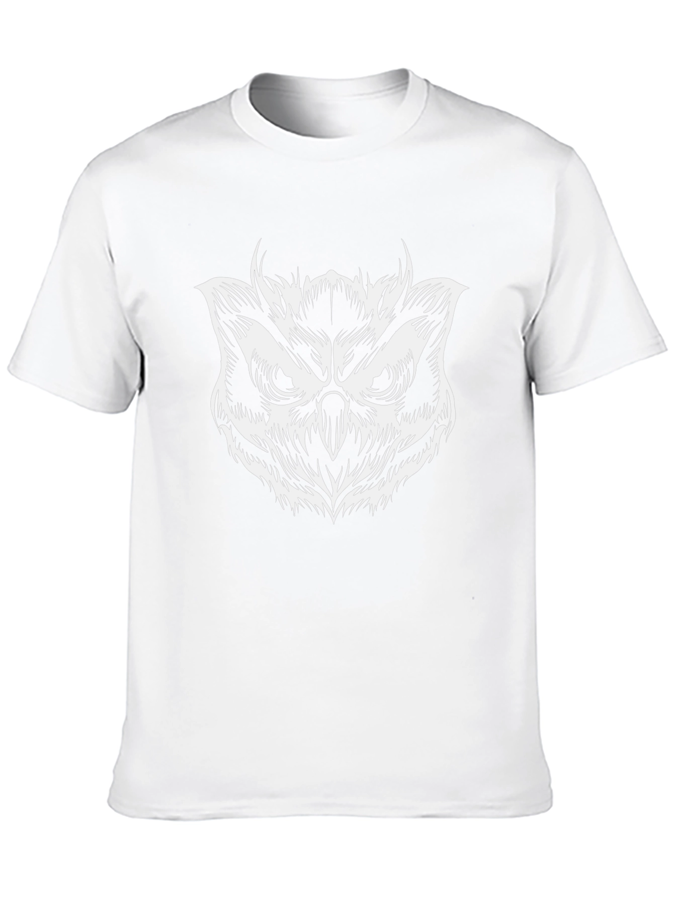 Mens Black T-Shirt with Owl Graphic