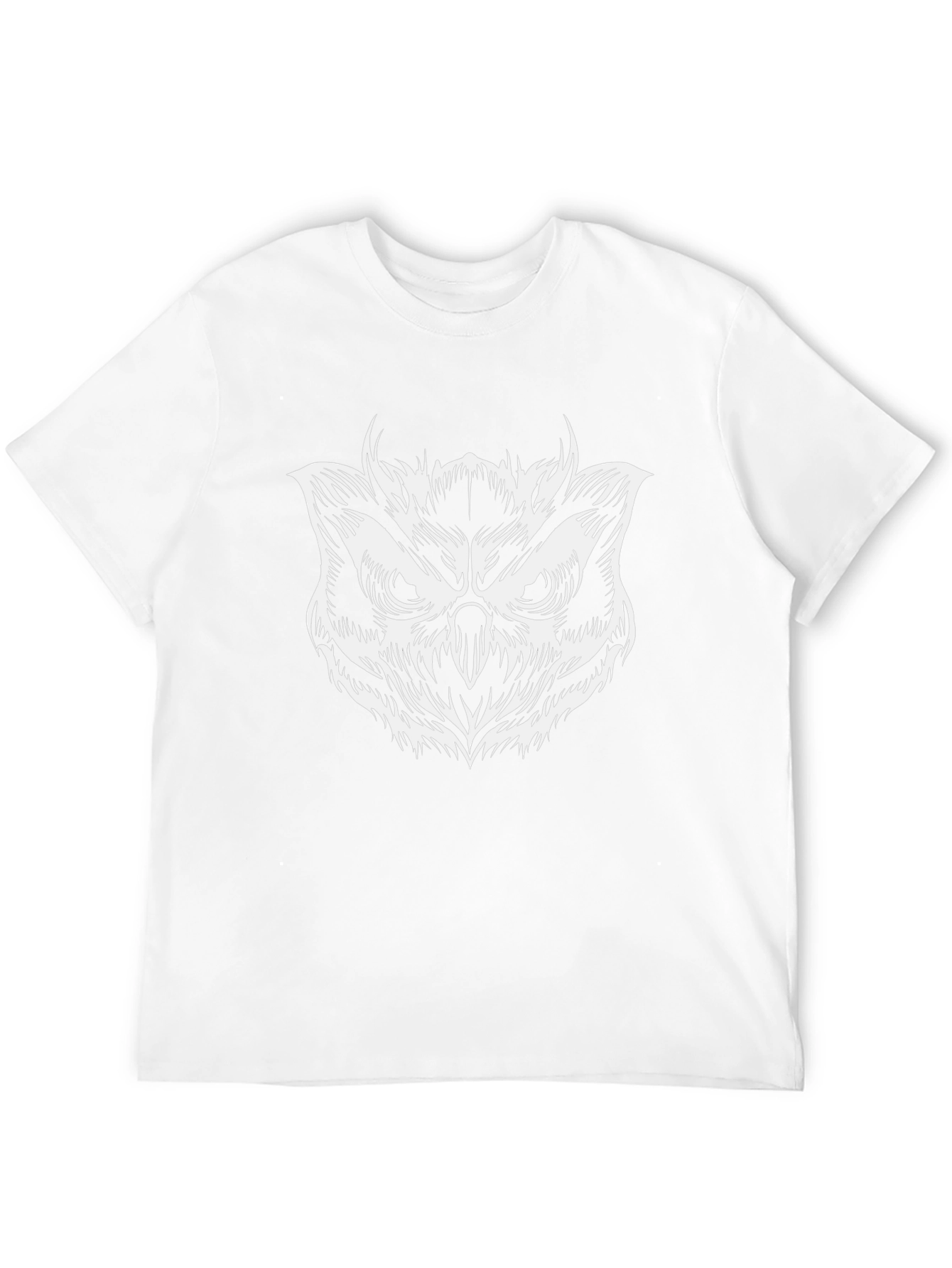 Mens Black T-Shirt with Owl Graphic