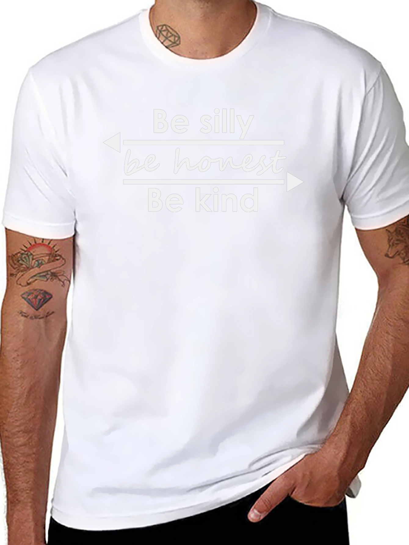 Be Silly Honest Kind T-Shirt - Black Graphic Tee